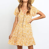 Casual Beach Dresses Sexy Deep V Neck