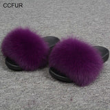 Fur Slides Hair Slippers