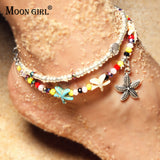 Crystal Beaded Starfish Anklets