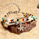 Crystal Beaded Starfish Anklets