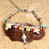 Crystal Beaded Starfish Anklets
