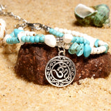 Rune Natural Stone Beaded Anklets