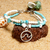 Rune Natural Stone Beaded Anklets