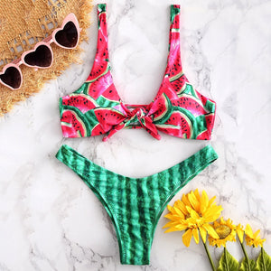 Watermelon Knotted Bikini