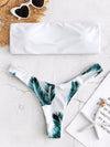 New Leaf Printed Bandeau Women Bikini Set