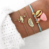 Pineapple Turtle Heart Earth Bracelet