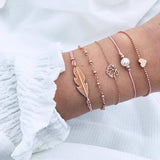 Handmade Pink Crystal Beads Bracelets
