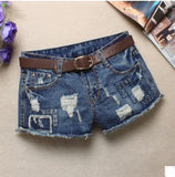 New Summer Womens Ripped Casual Denim Shorts