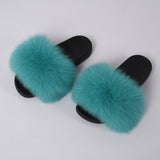 Women's Fox Fur Slippers