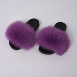 Women's Fox Fur Slippers