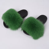 Women's Fox Fur Slippers