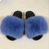Women's Fox Fur Slippers