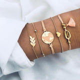 Leaf Gold Charm Bracelets