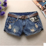 Summer Women'S Hole Denim Shorts