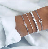 Handmade Pink Crystal Beads Bracelets