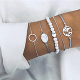 Crystal Marble Charm Bracelets