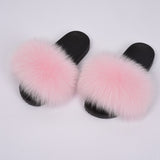 Women's Fox Fur Slippers