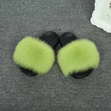 Women's Fox Fur Slippers