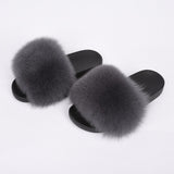 Women's Fox Fur Slippers